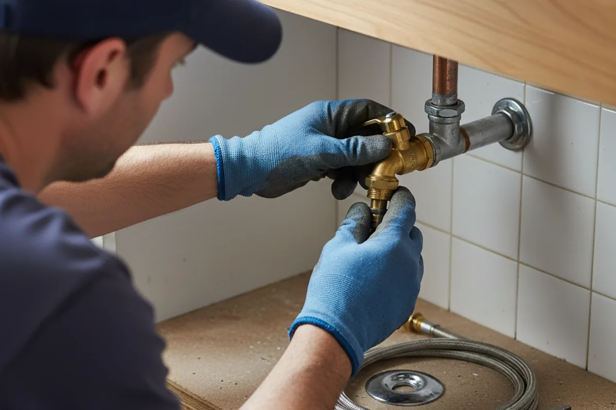 Shutoff valve and fitting work during Faucet and Fixture Repair in Whippany